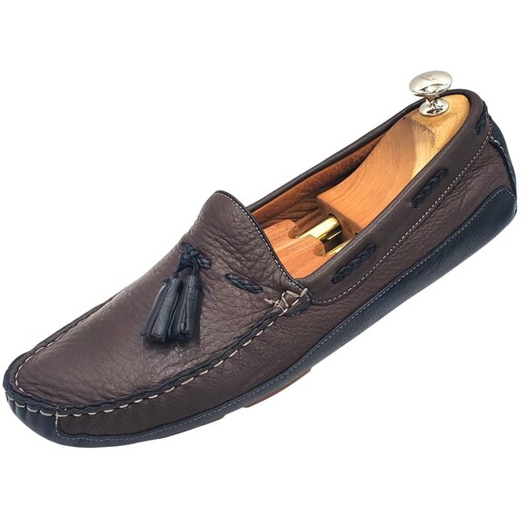Bragano Cole Haan Men\'s size 10.5 Brown Leather Driving loafer Shoes Italy